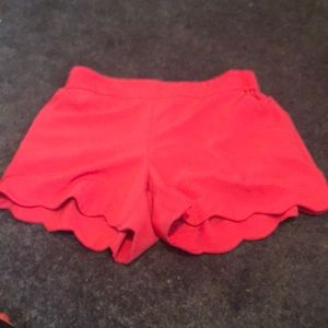 New York and Company Pink Scalloped Shorts